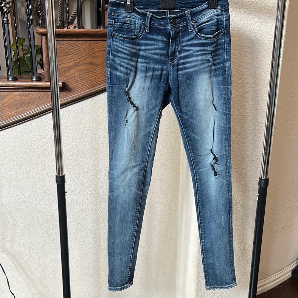 Buckle Blue Distressed Skinny Jeans